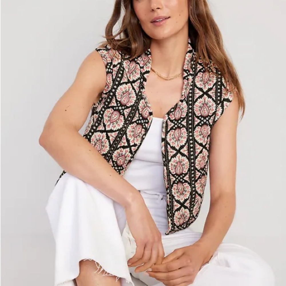 Old Navy Quilted Cotton Boho Vest